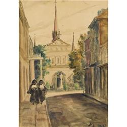 AMY JACKSON, Early Texas Art, w/c