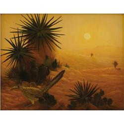 ROBERT DELEON, Texas Art, o/c, 1984