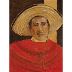 MARY THOMPSON, Early Texas Art, oil/masonite