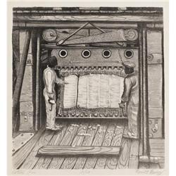 MERRITT MAUZEY, Early Texas Art, litho