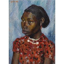 EDMUND KINZINGER, Early Texas Art, o/ab, 1938