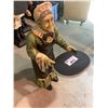 Image 2 : APPROX 37" WOMAN WITH TABLE TRAY FIGURINE