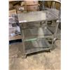 Image 1 : ROLLING STAINLESS STEEL TABLE 24 X 16"