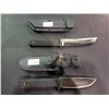 Image 1 : COLD STEEL KOBUN 5.5" KNIFE WITH SHEATH & COLD STEEL MASTER HUNTER CARBON 4.5" KNIFE WITH SHEATH