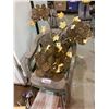 Image 2 : 2 PLASTIC CHAIRS, METAL FLORAL WALL HANGING, PORTABLE TOILET