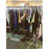 Image 1 : RACK OF ASSORTED BELTS, WOMEN'S TOPS, COSTUME JEWELLERY, PANTS, ETC (RACK NOT INCLUDED)