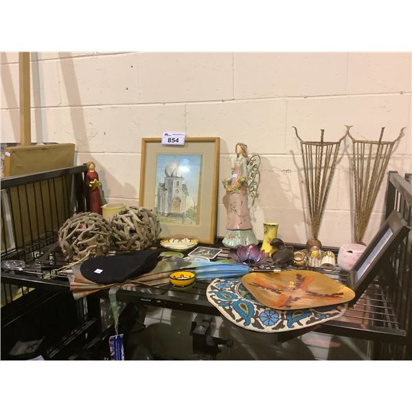 FRAMED PICTURE, HOUSEHOLD DECOR, HAT, PLATE MATS, UMBRELLA, ETC