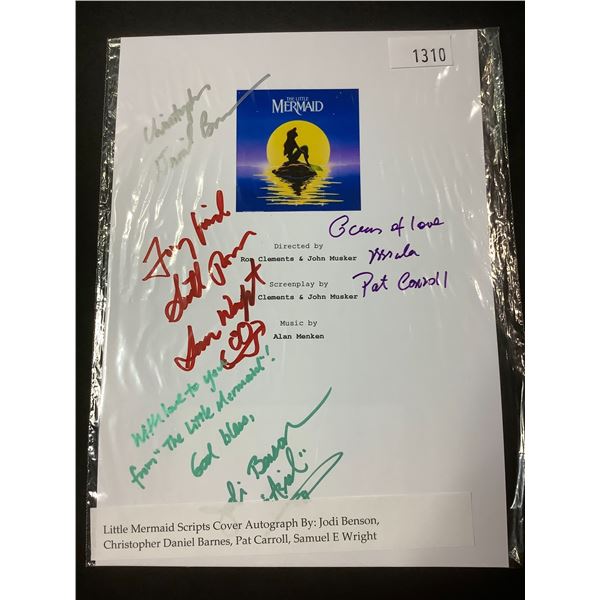 AUTOGRAPHED LITTLE MERMAID SCRIPT COVER WITH COA (SIGNED BY JODI BENSON, CHRISTOPHER DANIEL BARNES,