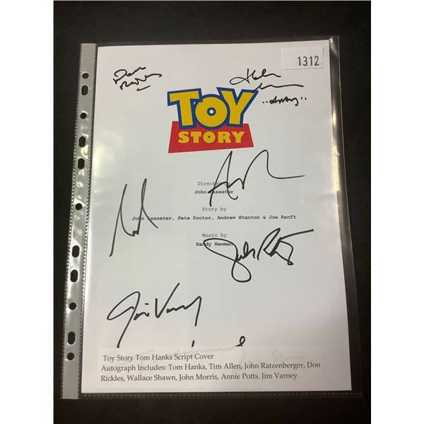 AUTOGRAPHED TOY STORY SCRIPT COVER WITH COA (SIGNED BY TOM HANK, TIM ...