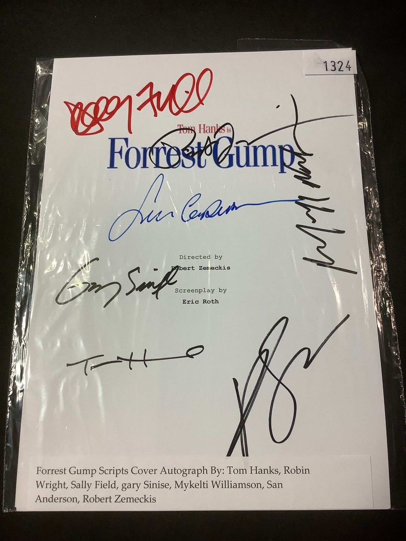 Tom Hanks Script With Notes AUTOGRAPHED FORREST GUMP SCRIPT COVER WITH COA (SIGNED BY TOM HANKS ...