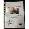 Image 1 : AUTOGRAPHED SPIDERMAN SCRIPT COVER WITH COA (SIGNED BY STAN LEE, TOBEY MAGUIRE, KIRSTEN DUNST)