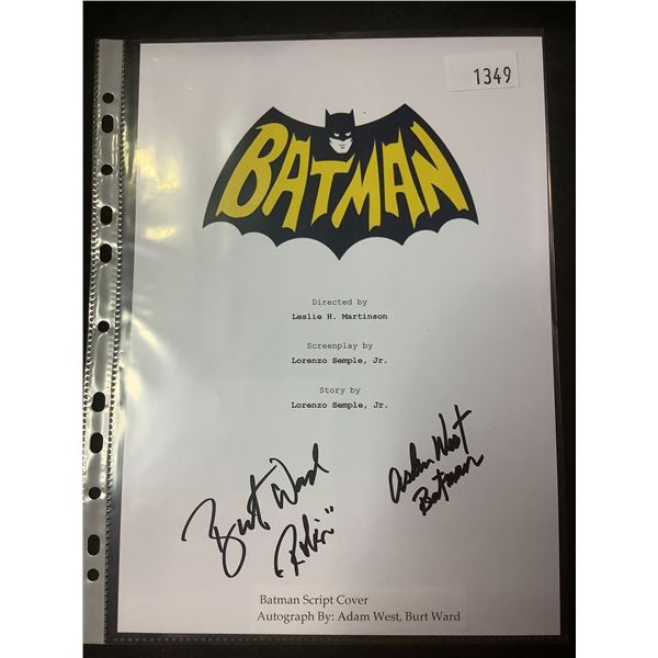AUTOGRAPHED BATMAN SCRIPT COVER WITH COA (SIGNED BY ADAM WEST & BURT WARD)