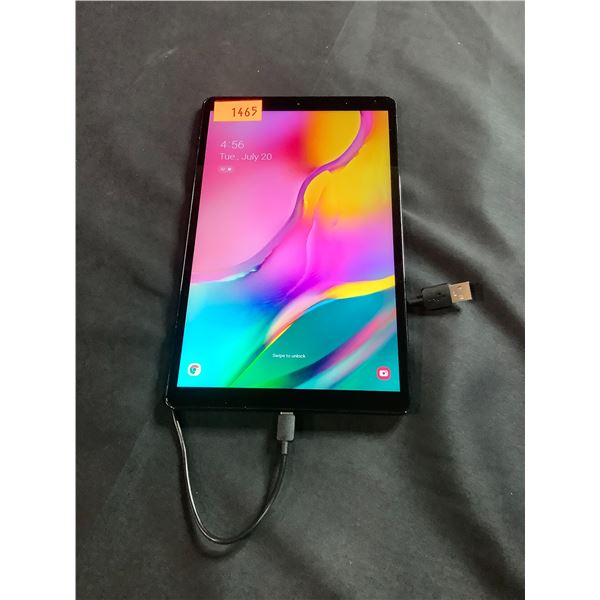 SAMSUNG GALAXY TAB A MODEL SM-T510 (UNKNOWN STORAGE SPACE) WITH CHARGER