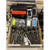 Image 1 : BOX LID OF MINIATURE TRIPODS, ELECTRONIC CASES, CLIPS, CHARGERS, ETC