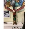 Image 1 : CARVED WOOD TOTEM POLE 37.25"H X 7"D X 38"W