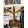 Image 2 : CARVED WOOD TOTEM POLE 37.25"H X 7"D X 38"W