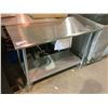 Image 1 : STAINLESS STEEL 2-TIER TABLE 48"W X 24"D X 35"H