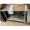 Image 2 : STAINLESS STEEL 2-TIER TABLE 48"W X 24"D X 35"H