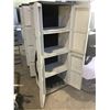 Image 2 : 2-DOOR/4-TIER PLASTIC STORAGE 25.5"W X 18"D X 69.25"H