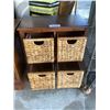 Image 2 : 4-RATTAN BASKET STORAGE 37"W X 14.5"D X 32"H