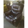 Image 2 : BROWN LEATHER RECLINING CHAIR