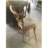 Image 2 : WOOD & GREY CLOTH DINING CHAIR