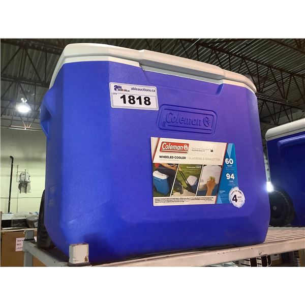 COLEMAN WHEELED COOLER 60QT