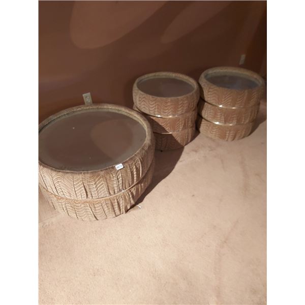 Round Mirror Top Tables