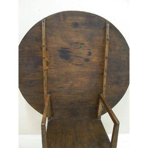 Early New England tilt top chair table