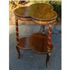 Image 1 : French inlaid mahogany clover leaf table