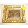 Image 1 : Oil on canvas tavern scene with gold frame