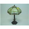 Image 1 : Green six panel lamp 16" shade