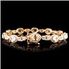 Image 2 : 14K Gold 6.95ct Morganite & 1.25ctw Diamond Bracel