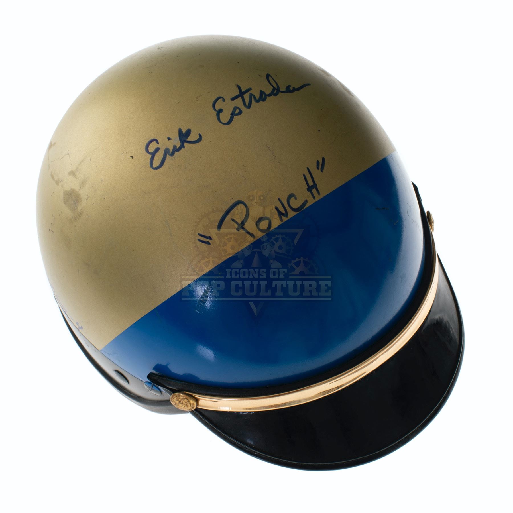 CHiPs (TV) Autographed California Highway Patrol Officer Helmet A426