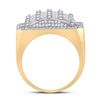Image 4 : Mens Baguette Diamond Rectangle Fashion Ring 2-1/4 Cttw 10kt Yellow Gold