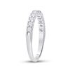 Image 4 : Diamond Single Row Band Ring 1/2 Cttw 14kt White Gold