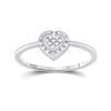 Image 1 : Diamond Heart Ring .03 Cttw Sterling Silver