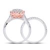 Image 3 : Princess Diamond Bridal Wedding Ring Band Set 2 Cttw 14kt Two-tone Gold