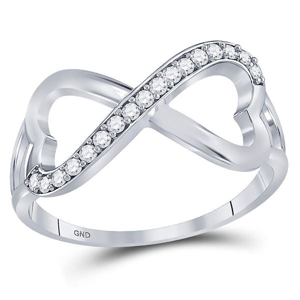 Band Ring 1/6 Cttw Sterling Silver