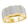 Image 1 : Mens Diamond Band Ring 1/2 Cttw 10kt Yellow Gold