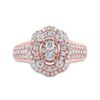 Image 2 : Diamond Oval Ring 1 Cttw 14kt Rose Gold