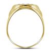 Image 2 : Mens Prong-set Diamond Oval Cluster Ring 1/4 Cttw 10kt Yellow Gold