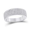Image 3 : His Hers Diamond Cluster Matching Wedding Set 2-5/8 Cttw 14kt White Gold