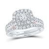 Image 1 : Diamond Bridal Wedding Ring Band Set 1 Cttw 14kt Two-tone Gold