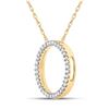 Image 2 : Diamond Circle Pendant 1/6 Cttw 10kt Yellow Gold