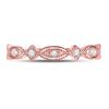 Image 2 : Diamond Stackable Band Ring 1/8 Cttw 10kt Rose Gold