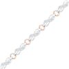 Image 2 : Diamond Infinity Bracelet 1/4 Cttw 10kt Two-tone Gold