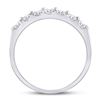 Image 4 : Diamond Single Row Wedding Band 1/2 Cttw 14kt White Gold