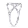 Image 3 : Diamond Negative Space Heart Ring 1/5 Cttw 10kt White Gold