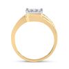 Image 3 : Diamond Square Cluster Ring 1/3 Cttw 10kt Yellow Gold